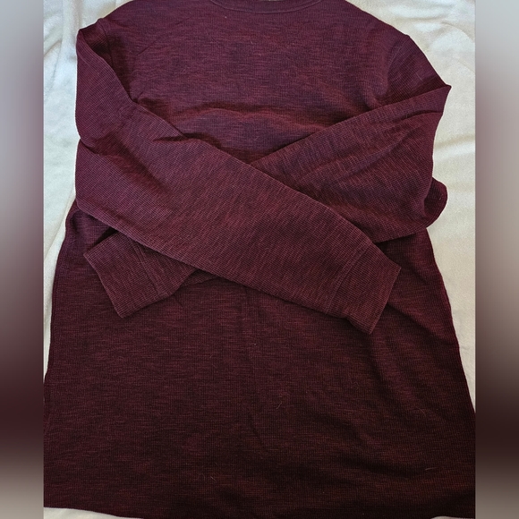 Men's Long Sleeved Shirt | Large | 42-44 | Burgundy | Wine | Sweater | George - Picture 2 of 4